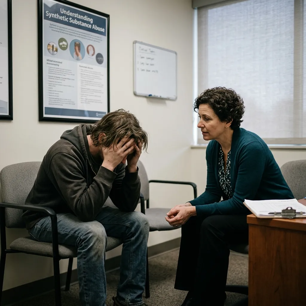 Врач консультирует пациента с последствиями солевой зависимости